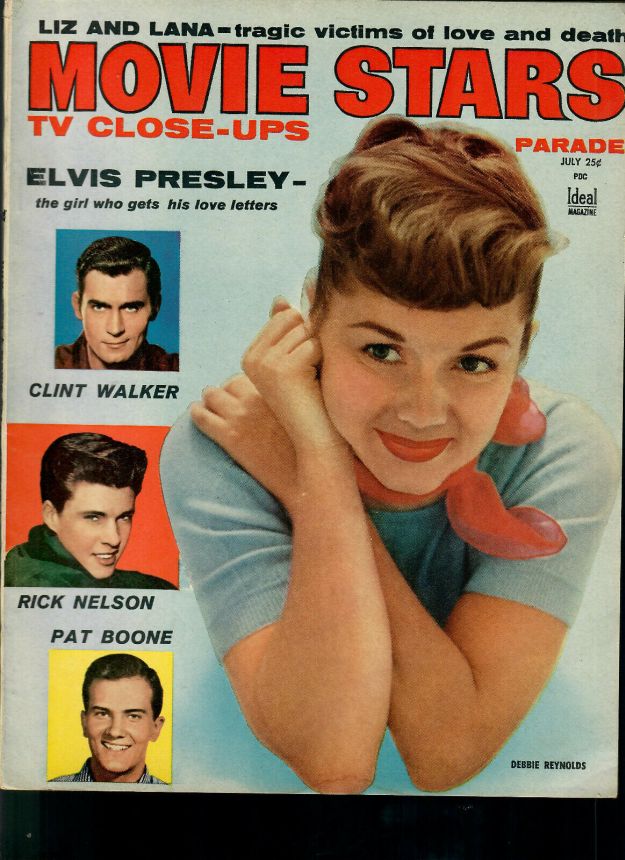 MOVIE STARS magazine side cover Issue 212 July 1958