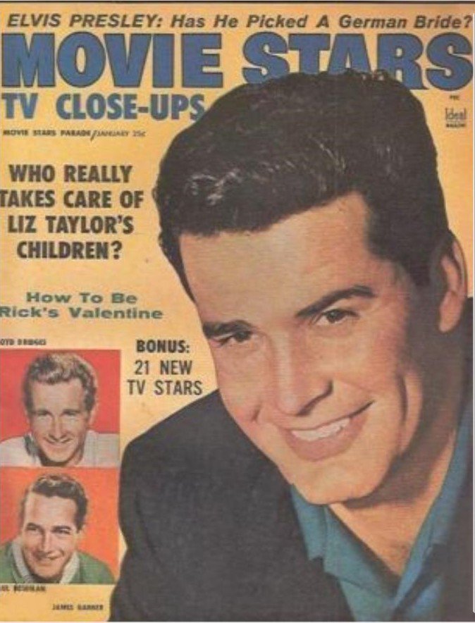 MOVIE STARS magazine side cover Issue 218 January 1959