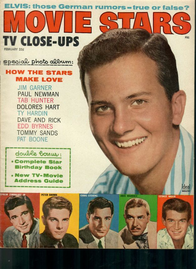 MOVIE STARS magazine side cover Issue 219 February 1959