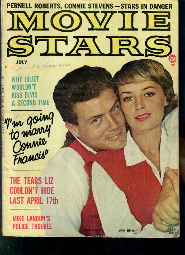 MOVIE STARS magazine side cover Issue 248 July 1961