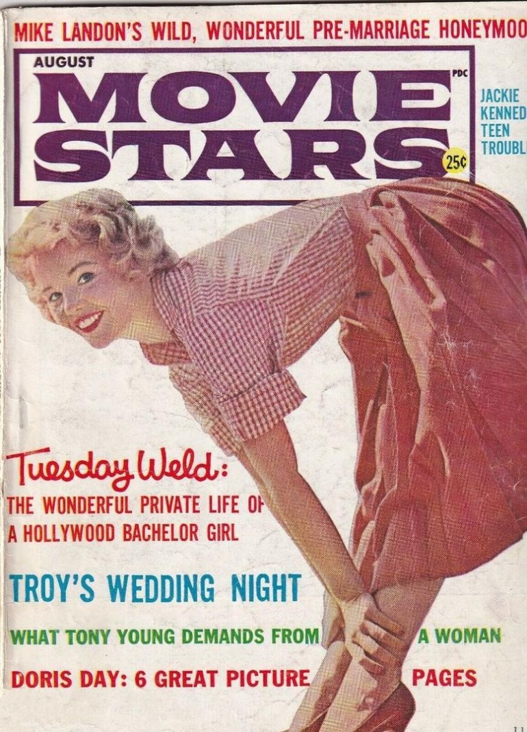 MOVIE STARS magazine side cover Issue 249 August 1961