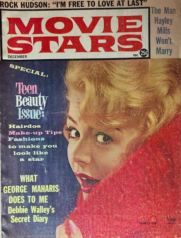 MOVIE STARS magazine side cover Issue 253 December 1961