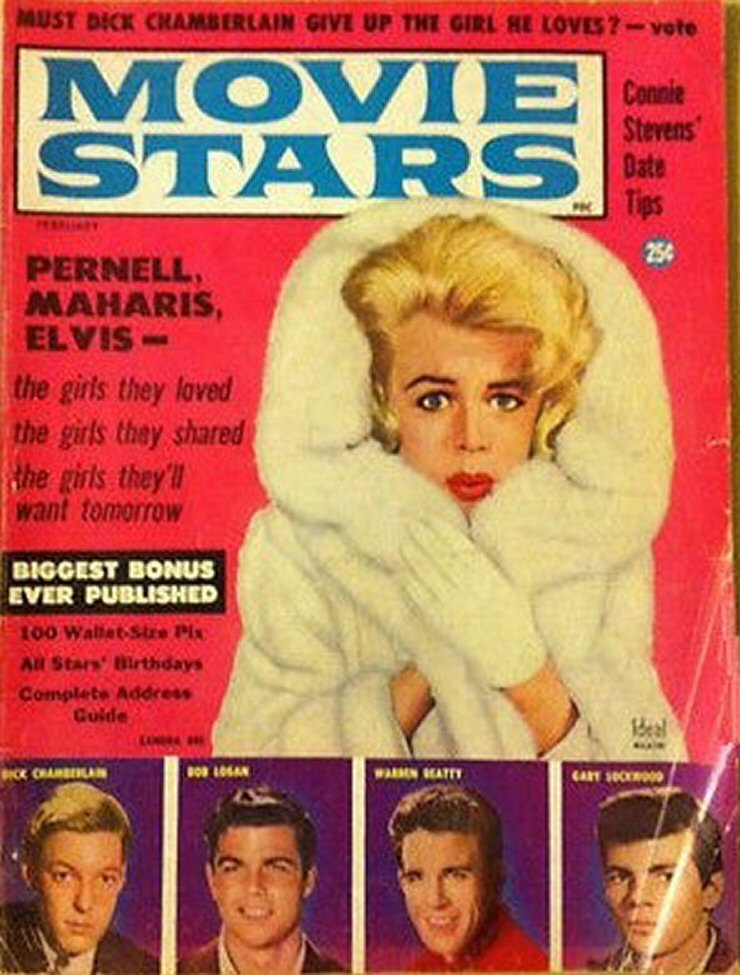 MOVIE STARS magazine side cover Issue 255 February 1962