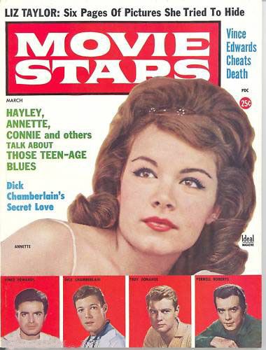 MOVIE STARS magazine side cover Issue 256 March 1962