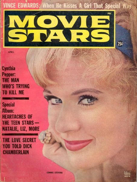 MOVIE STARS magazine side cover Issue 257 April 1962