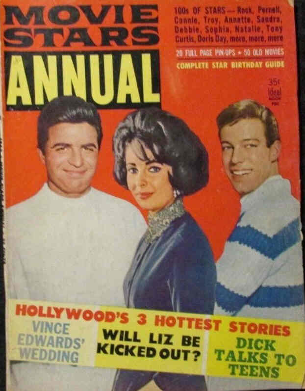 MOVIE STARS magazine side cover  Annual  1962