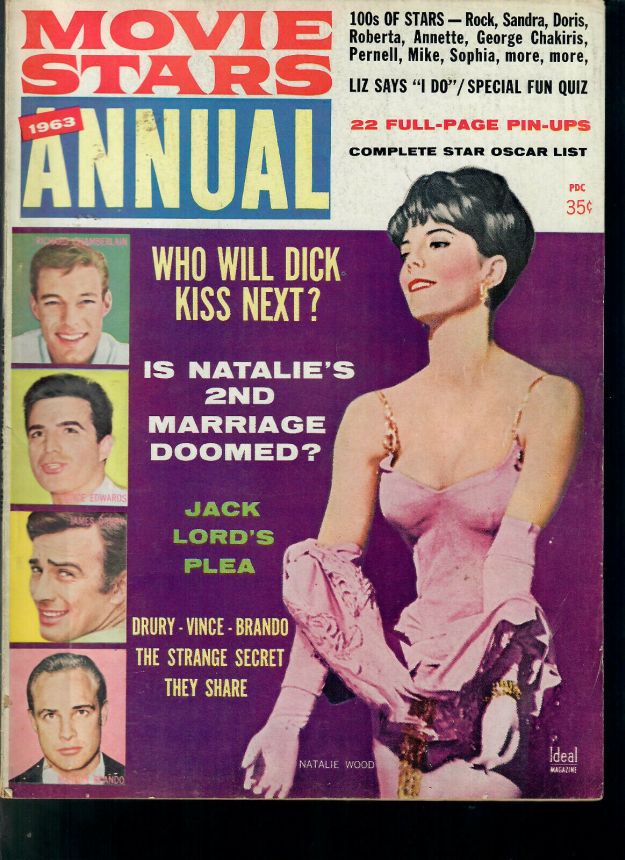 MOVIE STARS magazine side cover  Annual #2  1963