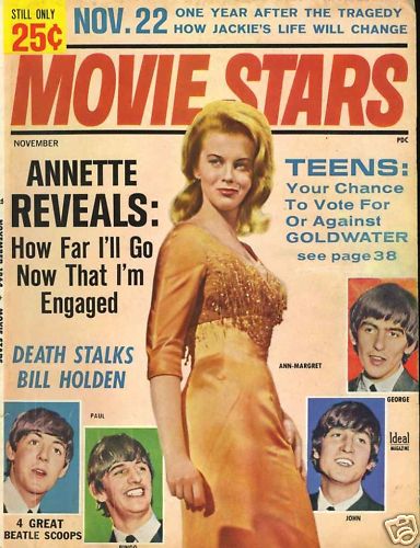 MOVIE STARS magazine side cover Issue 288 November 1964