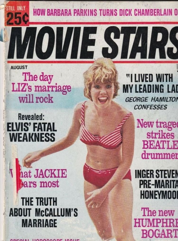 MOVIE STARS magazine side cover Issue 297 August 1965