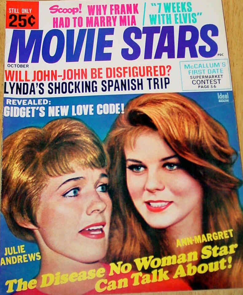 MOVIE STARS magazine side cover Issue 311 October 1966