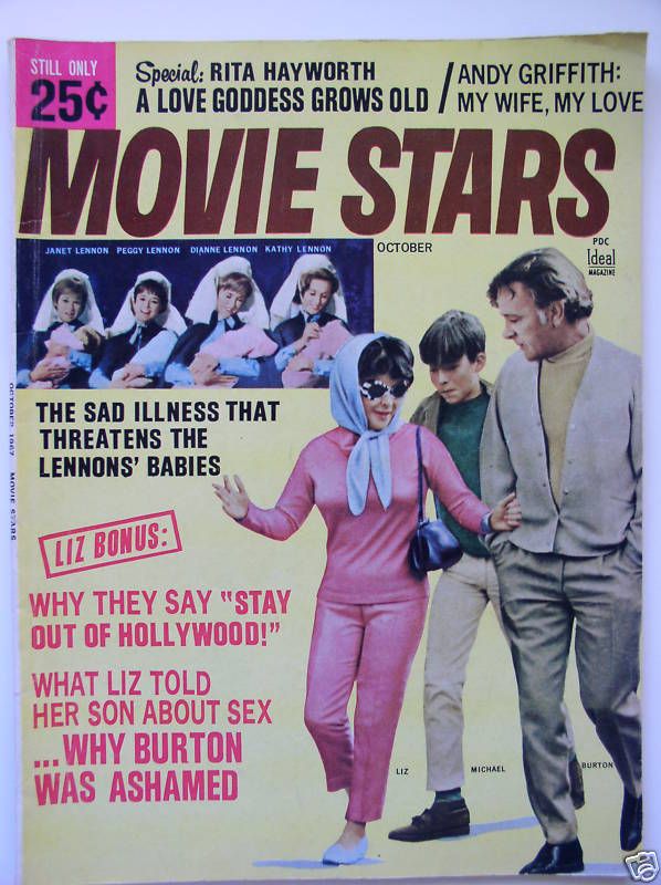 MOVIE STARS magazine side cover Issue 323 October 1967