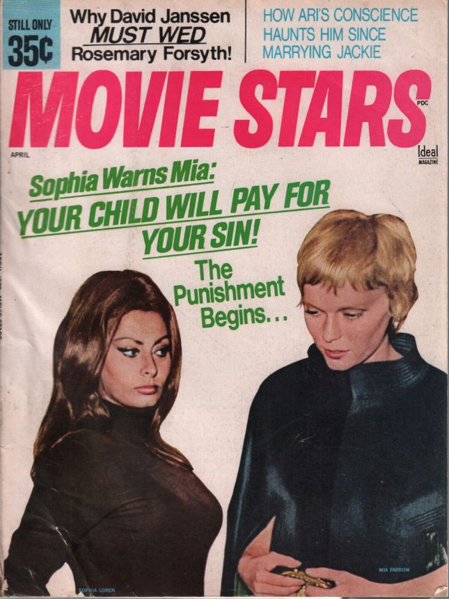 MOVIE STARS magazine side cover Issue 353 April 1970