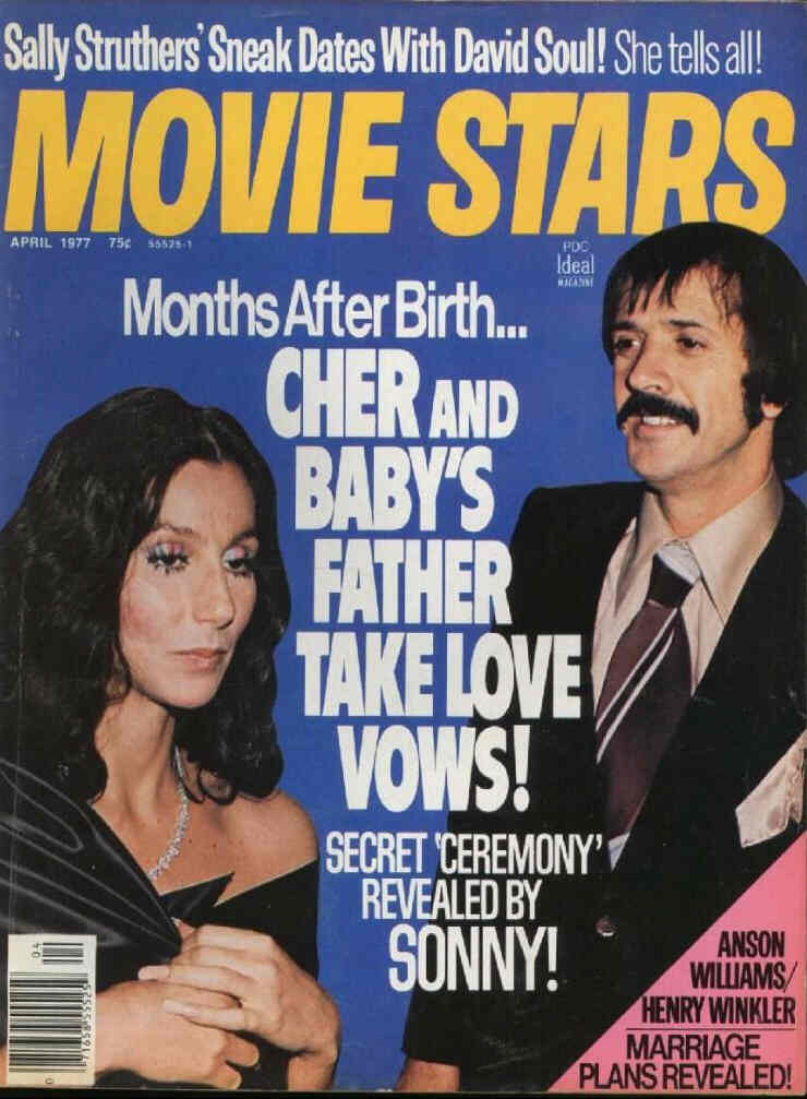 MOVIE STARS magazine side cover Issue 437 April 1977