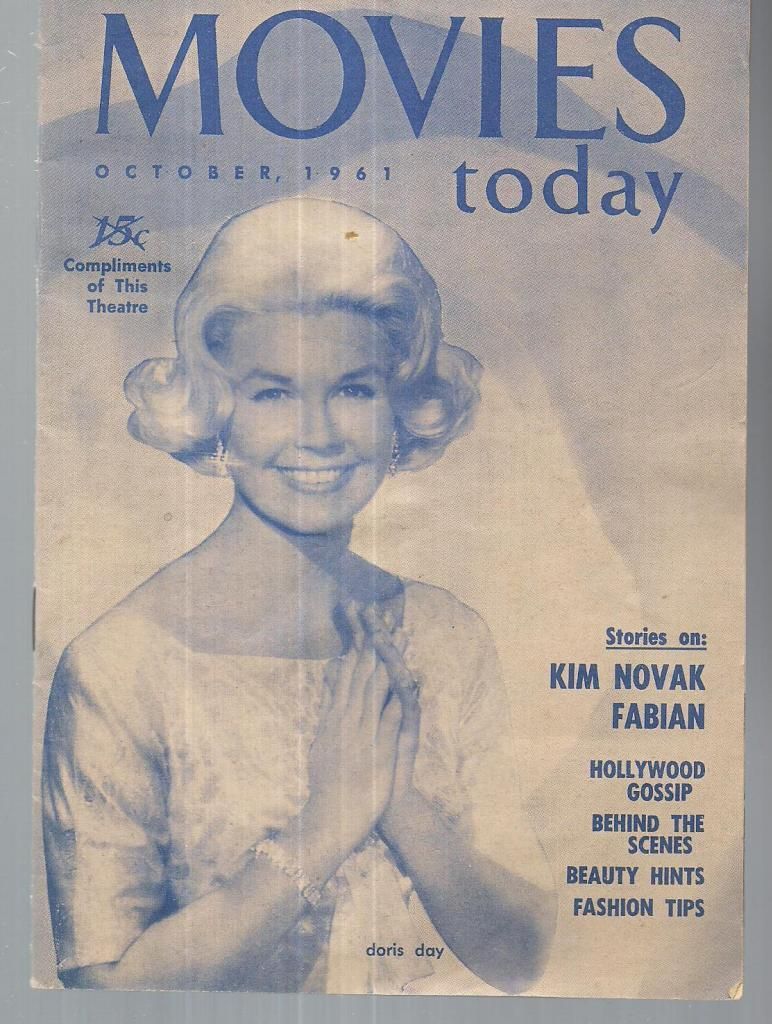 MOVIES TODAY magazine side cover October 1961