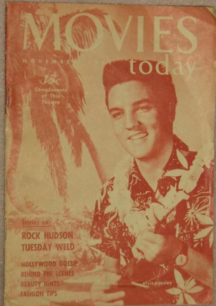MOVIES TODAY magazine side cover November 1961