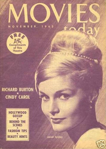 MOVIES TODAY magazine side cover November 1963