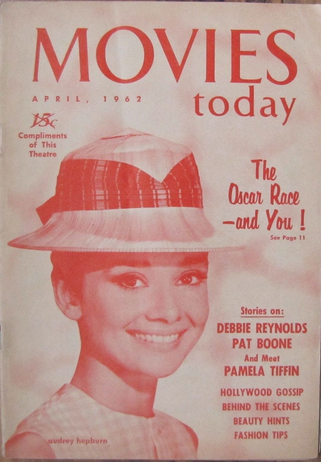 MOVIES TODAY magazine side cover April 1962