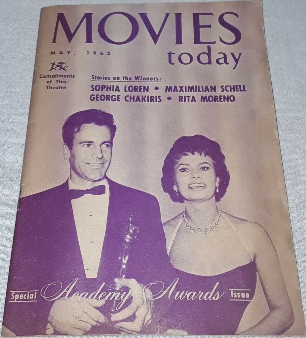 MOVIES TODAY magazine side cover  May 1962
