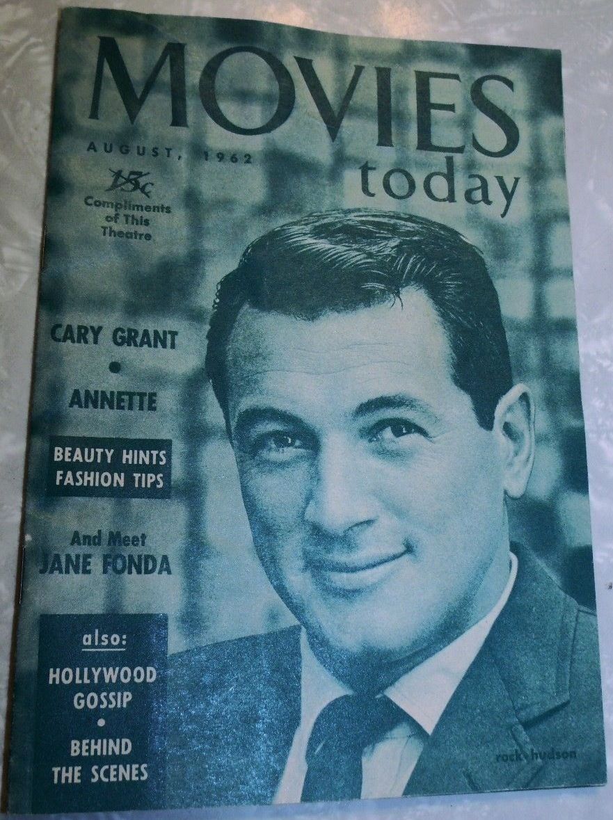 MOVIES TODAY magazine side cover August 1962