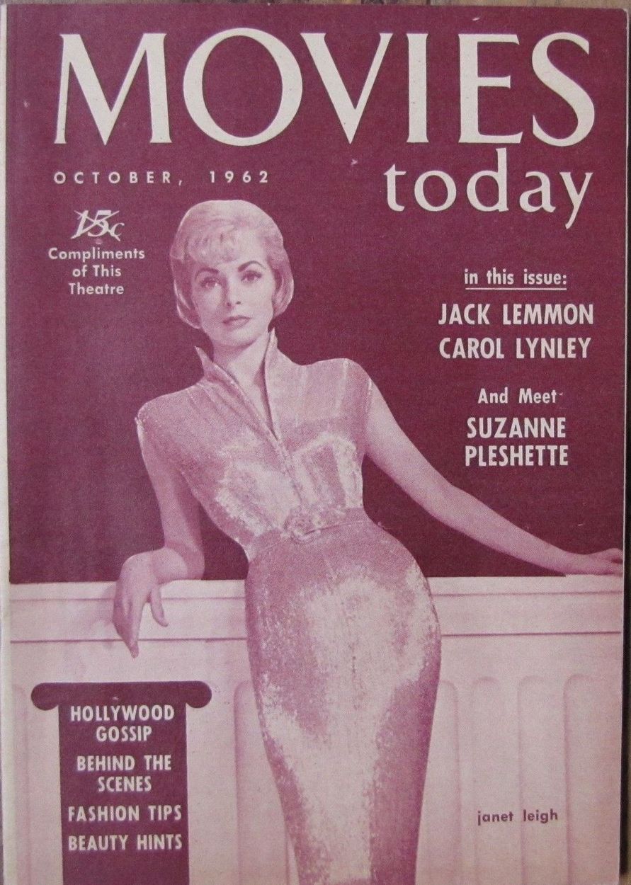 MOVIES TODAY magazine side cover October 1962