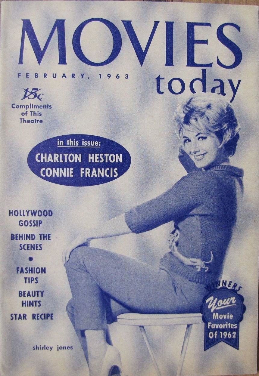 MOVIES TODAY magazine side cover February 1963