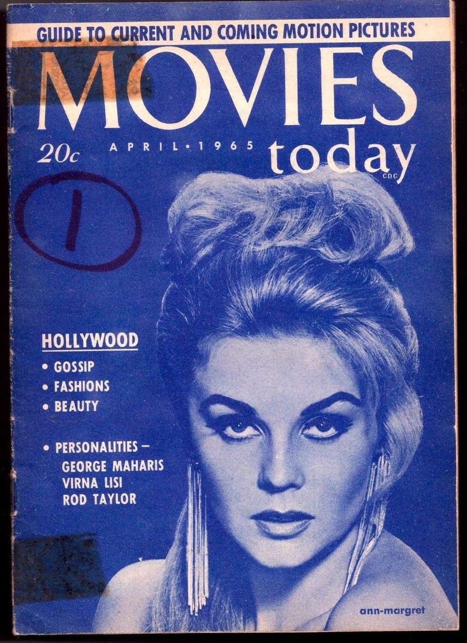 MOVIES TODAY magazine side cover April 1965