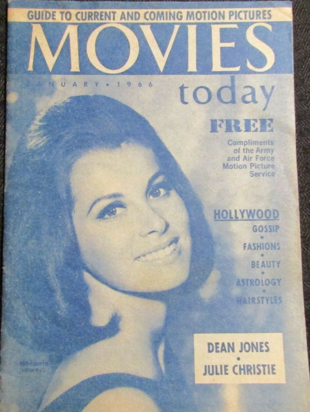 MOVIES TODAY magazine side cover  January 1966