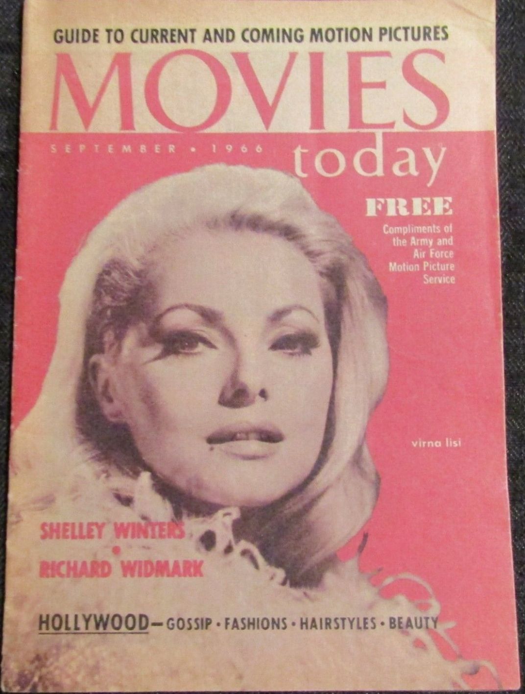 MOVIES TODAY magazine side cover  September 1966