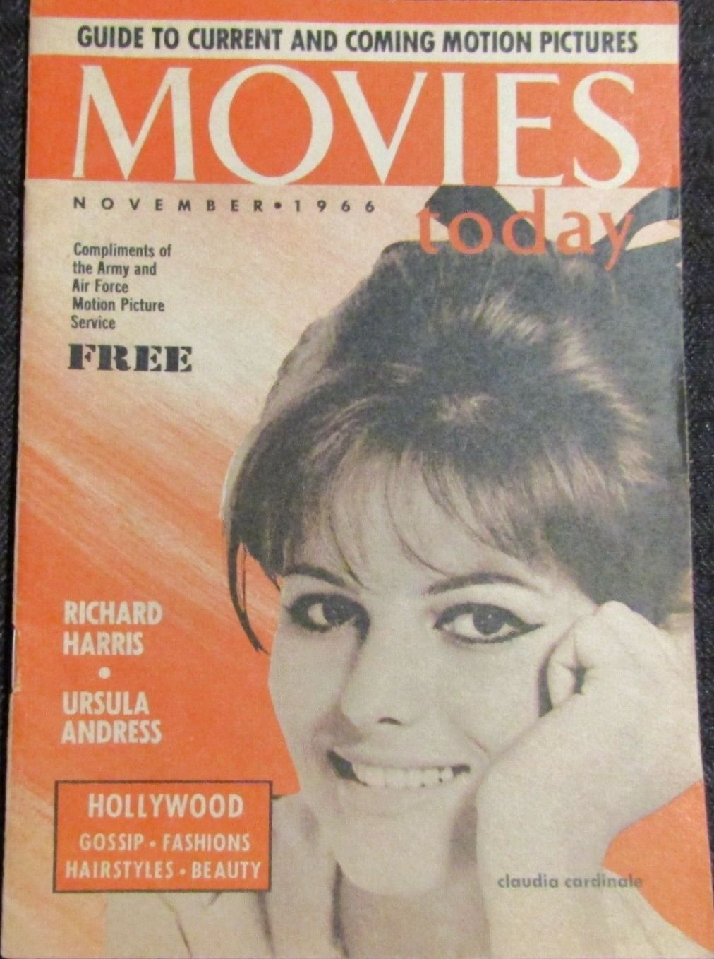 MOVIES TODAY magazine side cover  November 1966