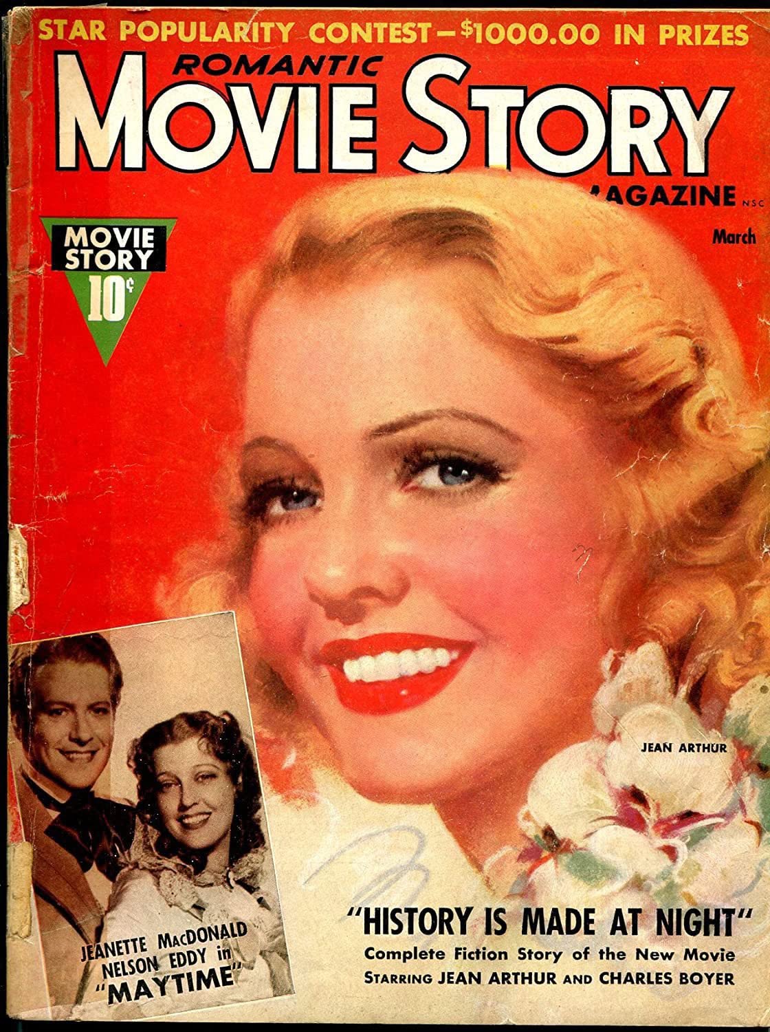 MOVIE STORY magazine side cover March 1937