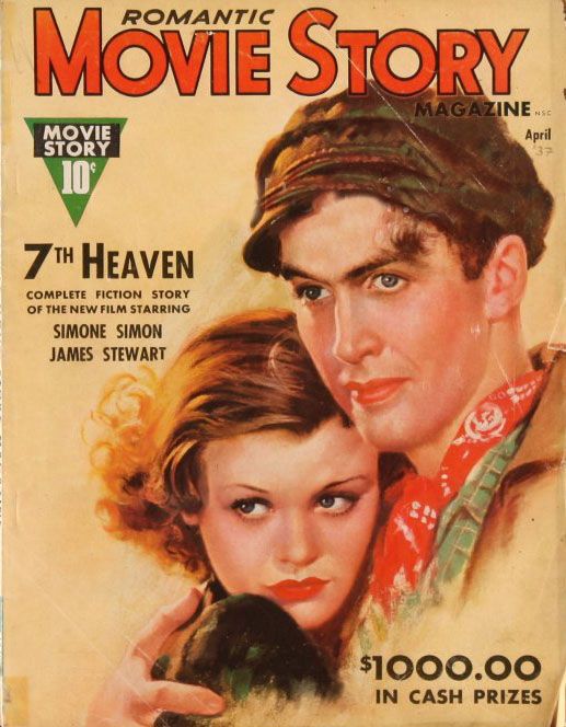 MOVIE STORY magazine side cover April 1937
