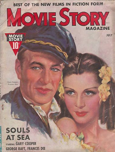 MOVIE STORY magazine side cover July 1937