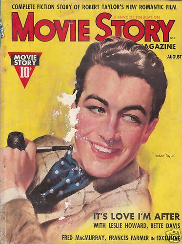 MOVIE STORY magazine side cover August 1937