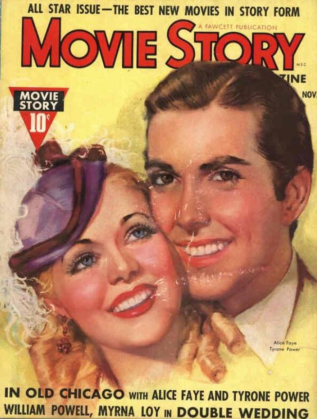 MOVIE STORY magazine side cover November 1937