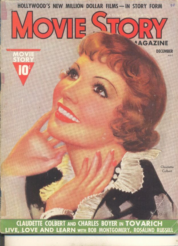 MOVIE STORY magazine side cover December 1937