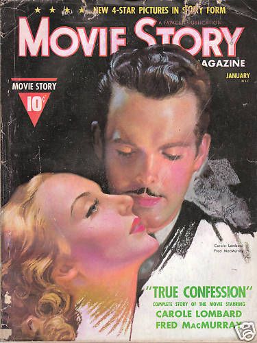MOVIE STORY magazine side cover January 1938