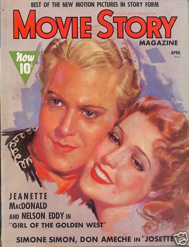 MOVIE STORY magazine side cover April 1938