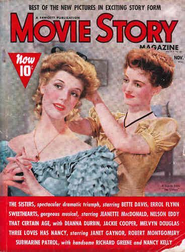 MOVIE STORY magazine side cover November 1938