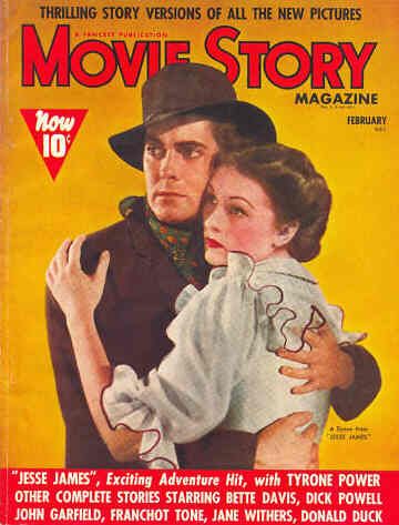 MOVIE STORY magazine side cover February 1939