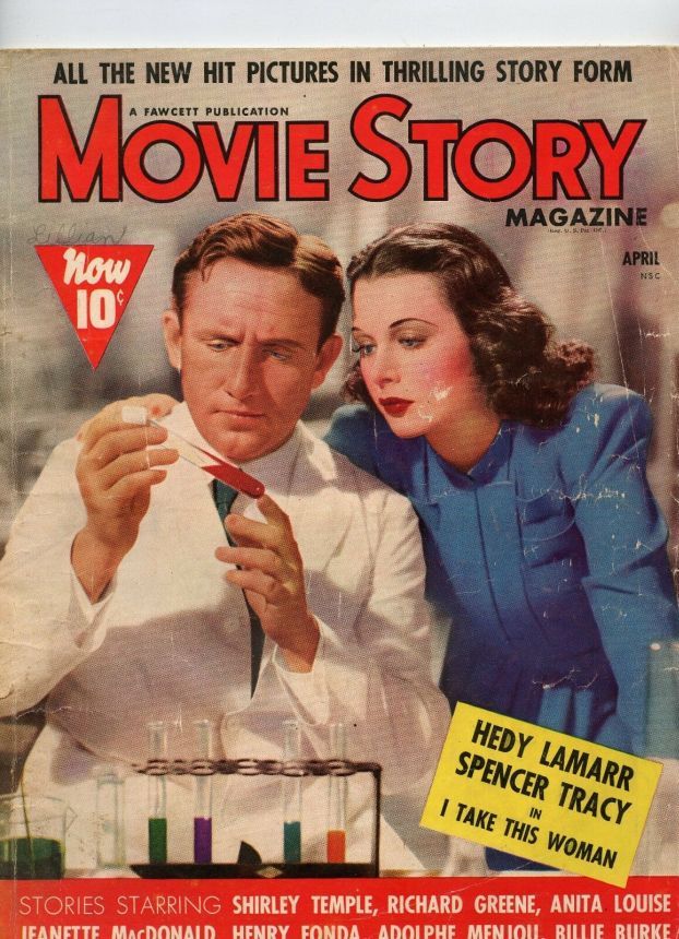 MOVIE STORY magazine side cover April 1939
