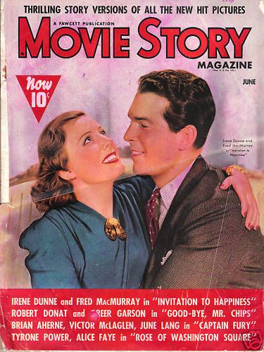 MOVIE STORY magazine side cover June 1939