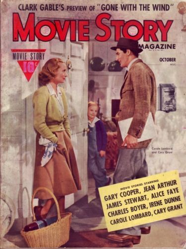 MOVIE STORY magazine side cover October 1939