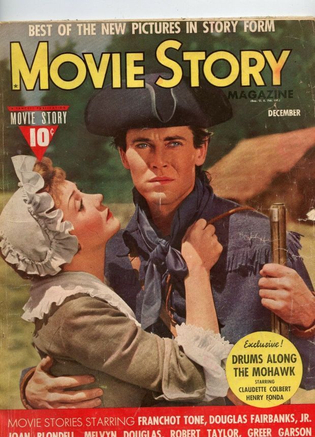 MOVIE STORY magazine side cover December 1939