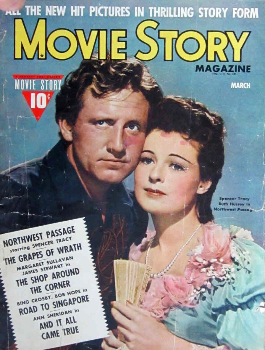 MOVIE STORY magazine side cover March 1940