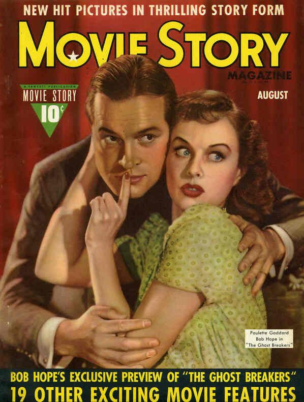 MOVIE STORY magazine side cover August 1940