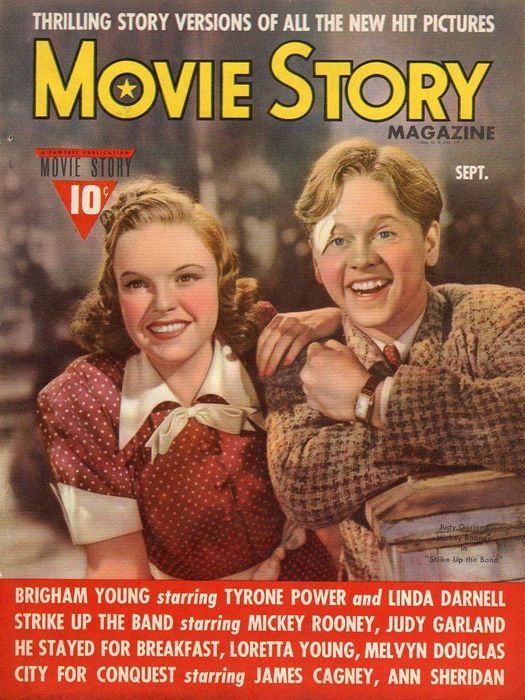 MOVIE STORY magazine side cover September 1940