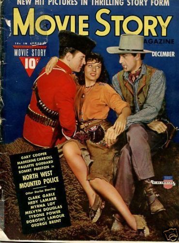 MOVIE STORY magazine side cover December 1940