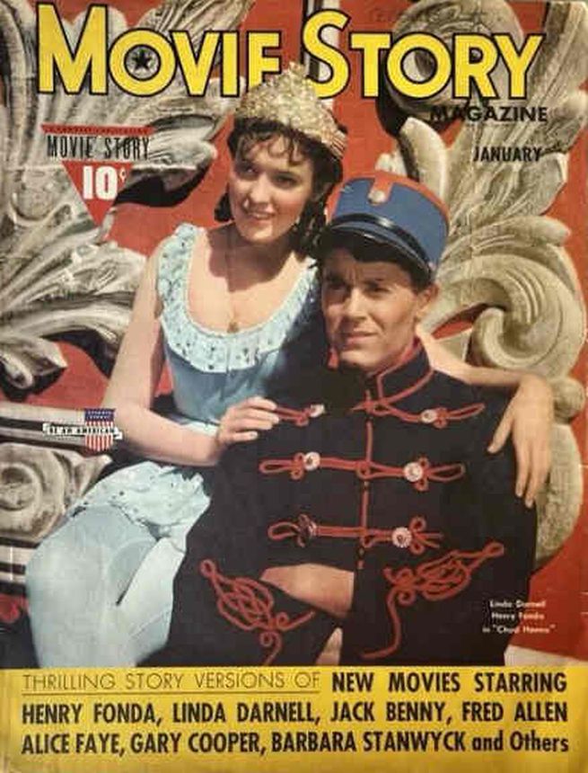 MOVIE STORY magazine side cover January 1941