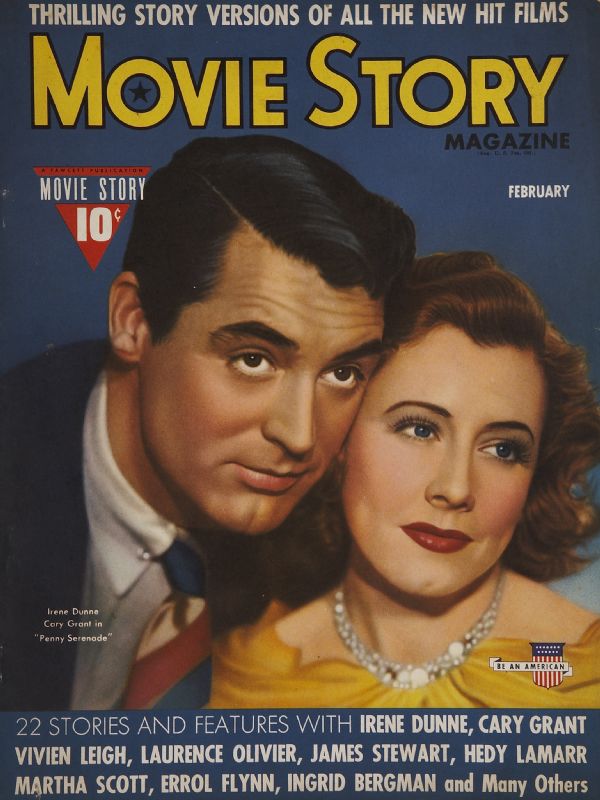 MOVIE STORY magazine side cover February 1941