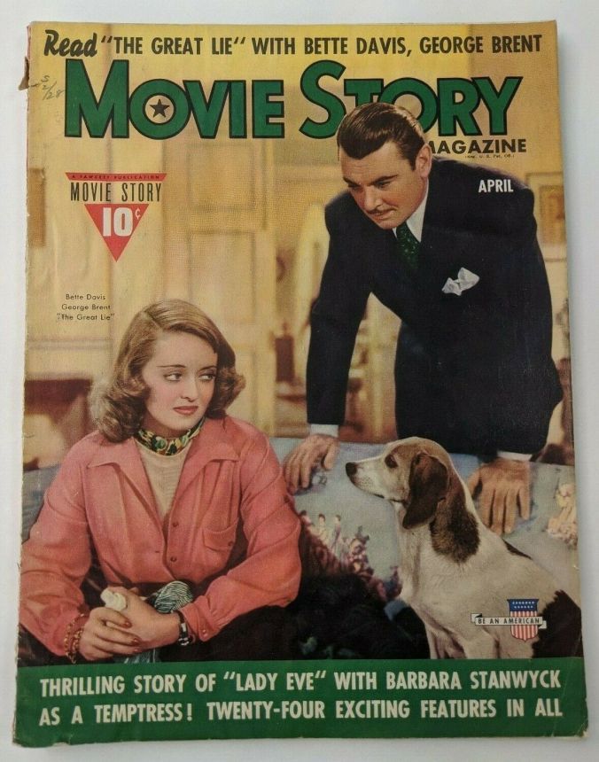 MOVIE STORY magazine side cover April 1941